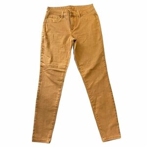 Maurices burnt dark yellow denim jeans crop  ankles